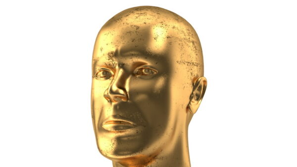 Golden Head Statue Old_render_color 0001