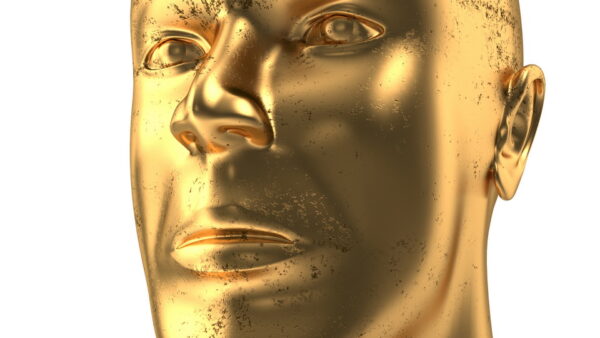 Golden Head Statue Old_render_color 0002