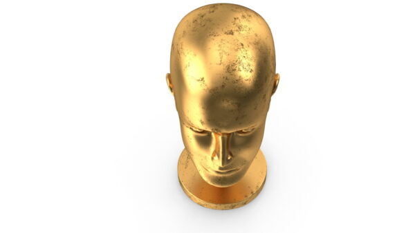 Golden Head Statue Old_render_color 0003