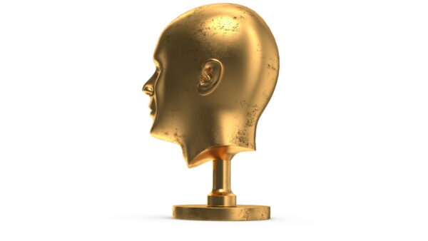 Golden Head Statue Old_render_color 0004