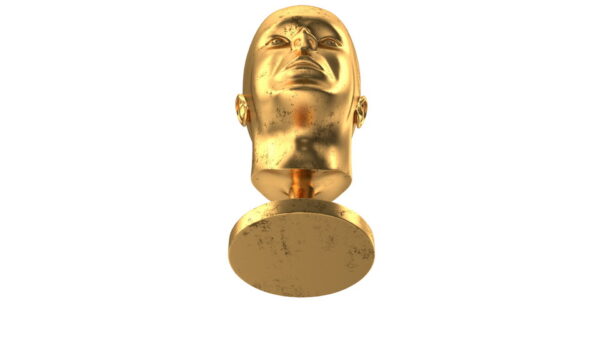 Golden Head Statue Old_render_color 0006