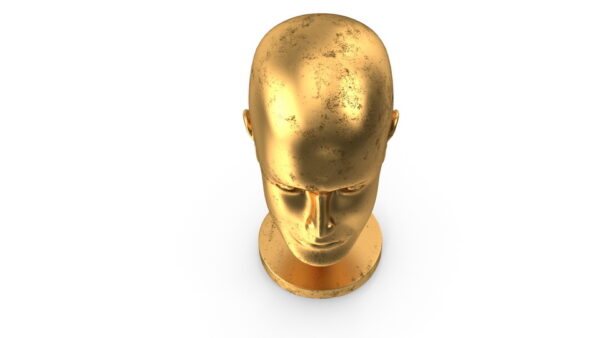 Golden Head Statue Old_render_color 0008