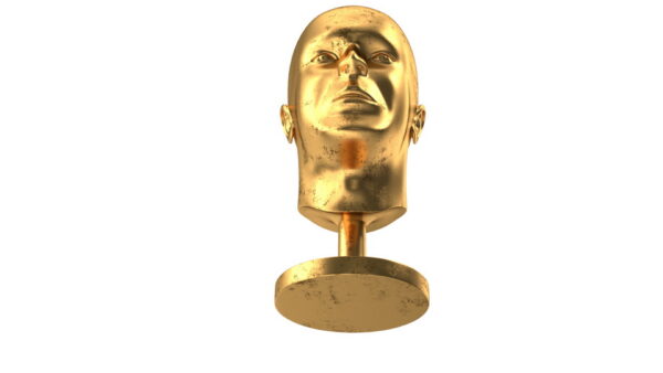 Golden Head Statue Old_render_color 0009