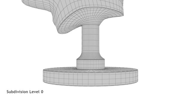 Golden Head Statue_render_wireframe 4.0